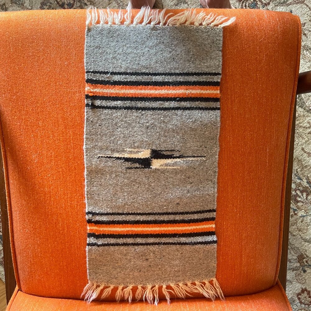 Chimayo Long Gray Geometric Weaving